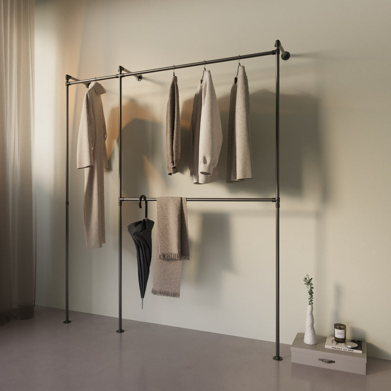 Original Walk-In 2 row wardrobe system - (1 rail / 2 rails)