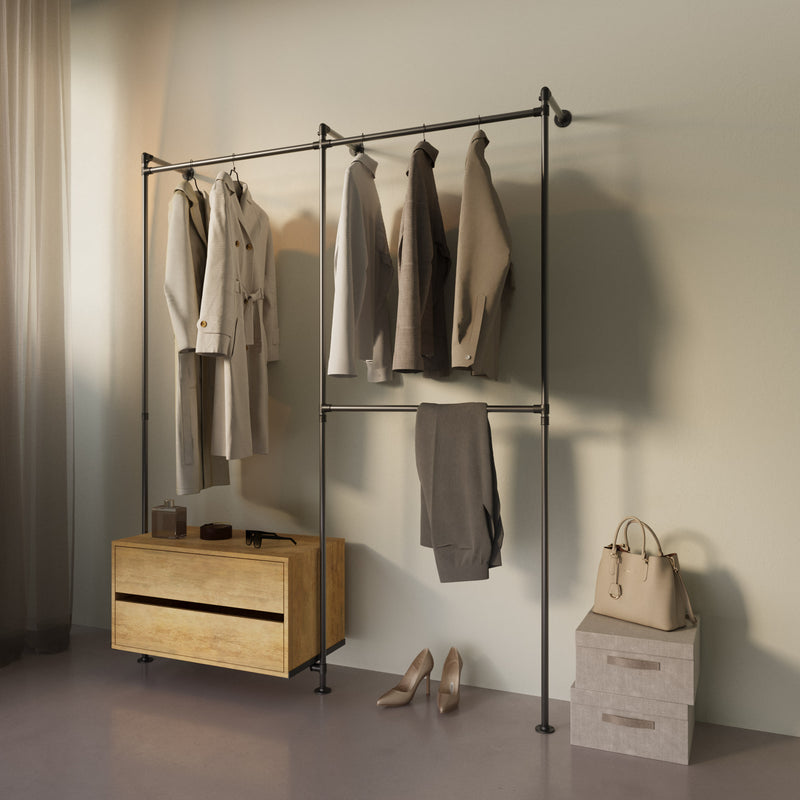 Original Walk-In 2 row with dresser - (1 rail + 1 dresser / 2 rails)