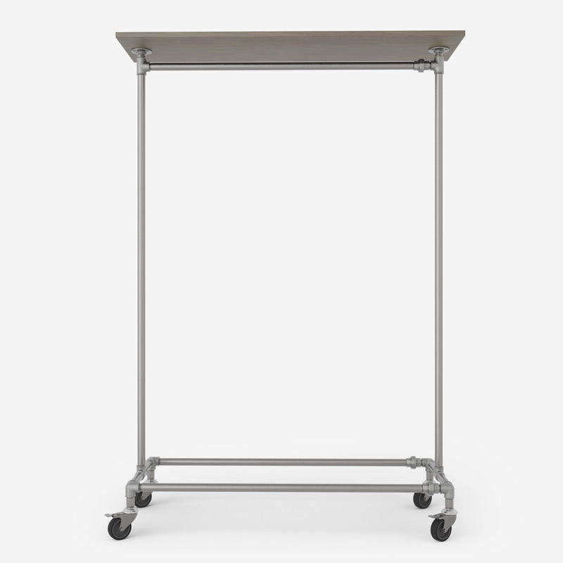 RackBuddy Archie - Clothes rack with wooden shelf and wheels
