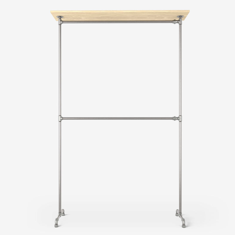 RackBuddy Calico - Double clothes rack with shelf