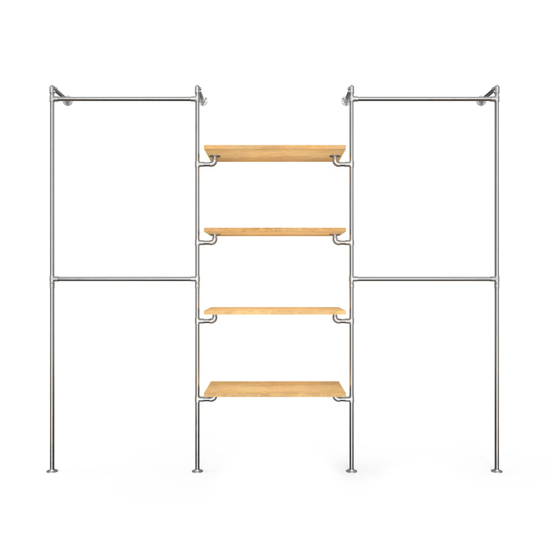 Original Walk-In 3 row wardrobe system - (2 rails / 4 shelves/ 2 rails)