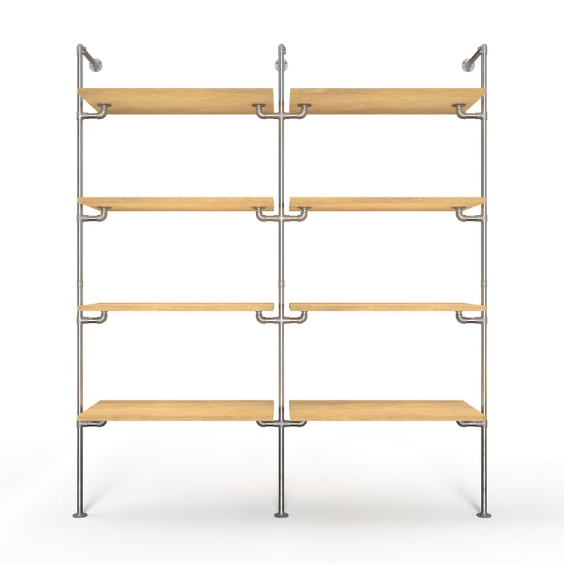 Original Walk-In 2 row wardrobe system - (4 shelves / 4 shelves)