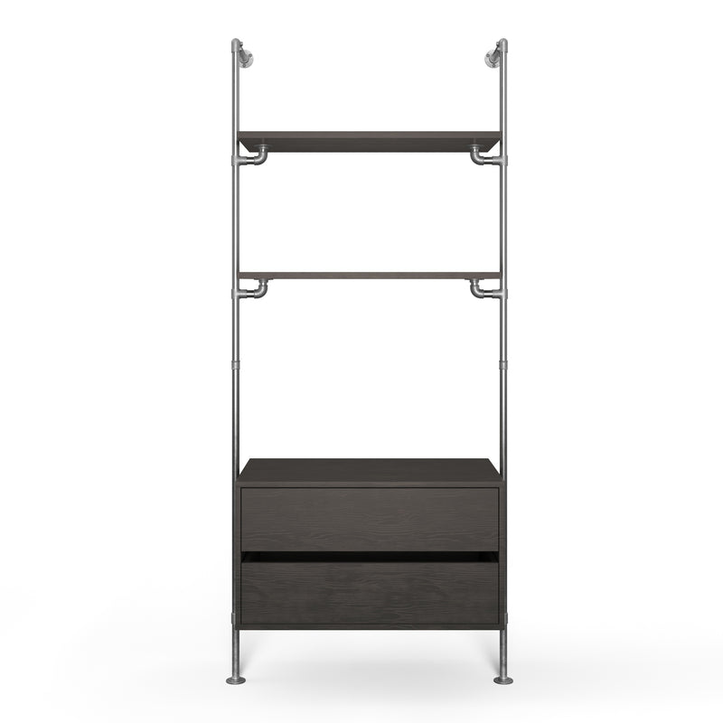 Original Walk-In 1 row with dresser - (2 shelves + 1 dresser)