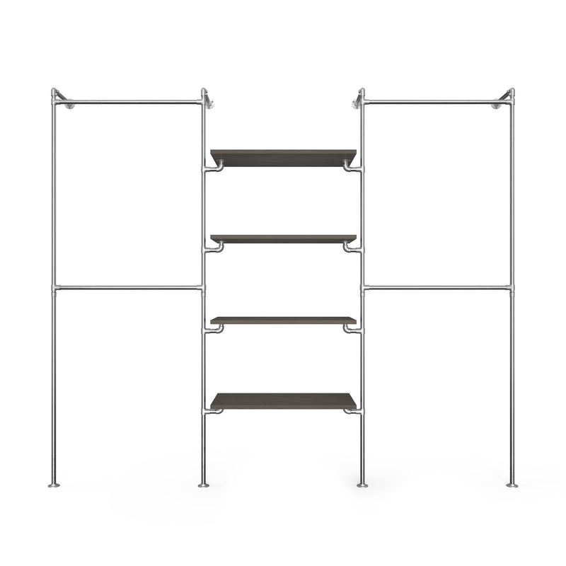 Original Walk-In 3 row wardrobe system - (2 rails / 4 shelves/ 2 rails)