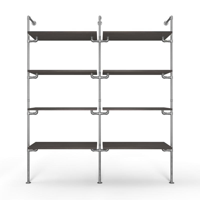 Original Walk-In 2 row wardrobe system - (4 shelves / 4 shelves)