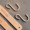 Silver s-hooks with classic leather straps