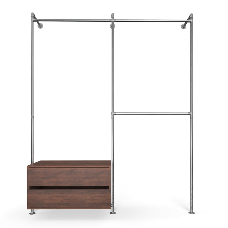 Original Walk-In 2 row with dresser - (1 rail + 1 dresser / 2 rails)