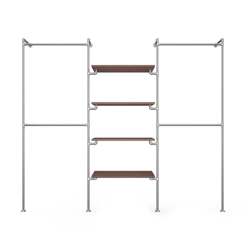 Original Walk-In 3 row wardrobe system - (2 rails / 4 shelves/ 2 rails)