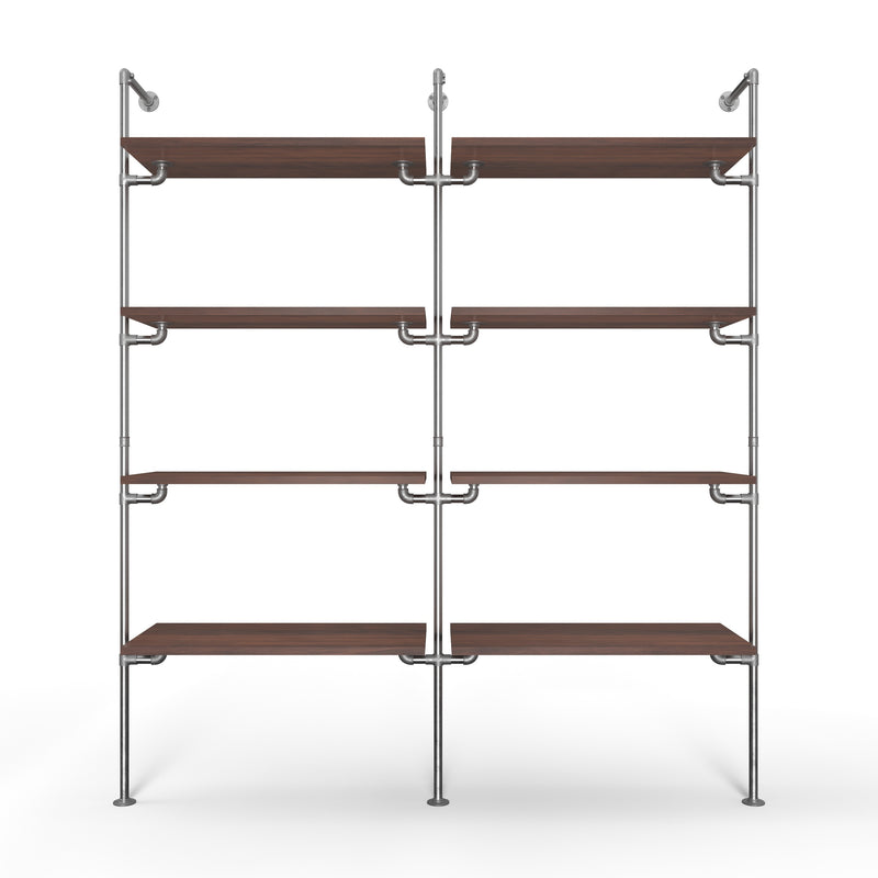 Original Walk-In 2 row wardrobe system - (4 shelves / 4 shelves)