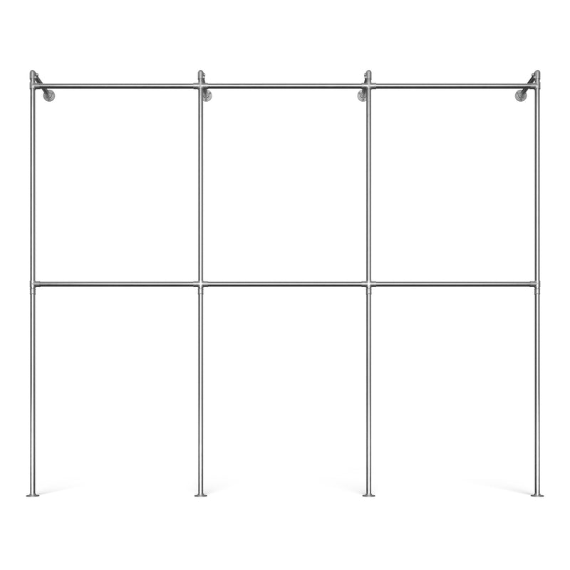 Original Walk-In 3 row wardrobe system - (2 rails / 2 rails / 2 rails)
