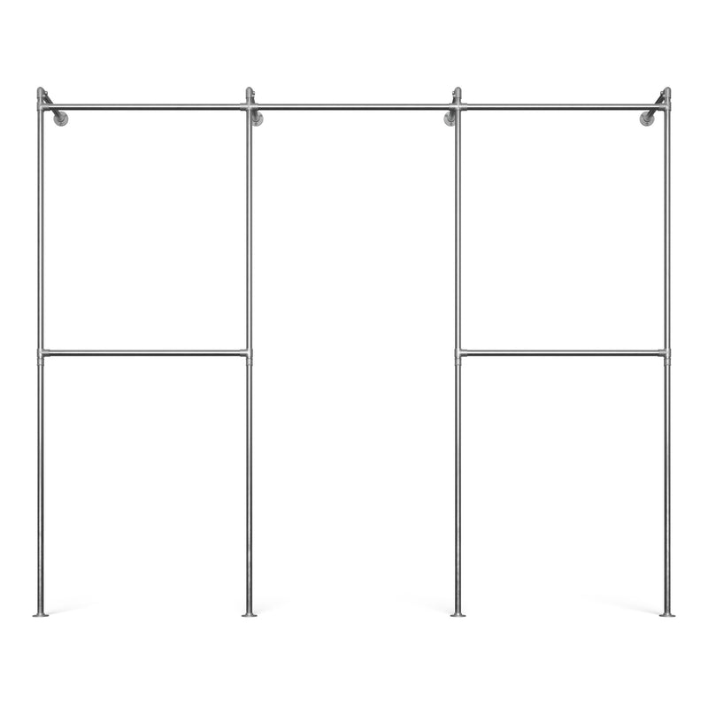 Original Walk-In 3 row wardrobe system - (2 rails / 1 rail / 2 rails)