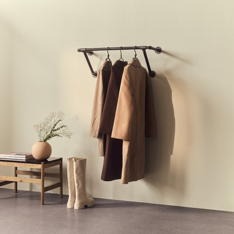 RackBuddy Wyatt - Strong clothing rack for wall mounting