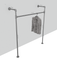 Rackbuddy Clothes Rack in argento con altezza regolabile