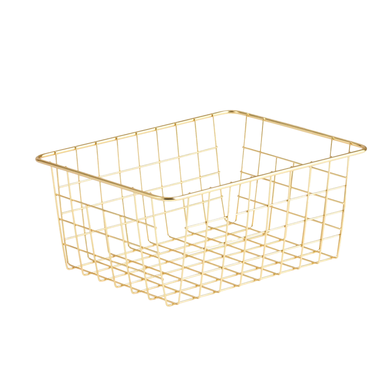 Pre-loved basket for underwear & socks in gold or black - small