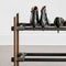 RackBuddy Shoe rack in smoked oak with 3 levels - Minimalist style shoe rack available in 2 widths