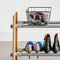 RackBuddy Shoe rack in natural oak with 4 levels - Classic style shoe rack available in 2 widths