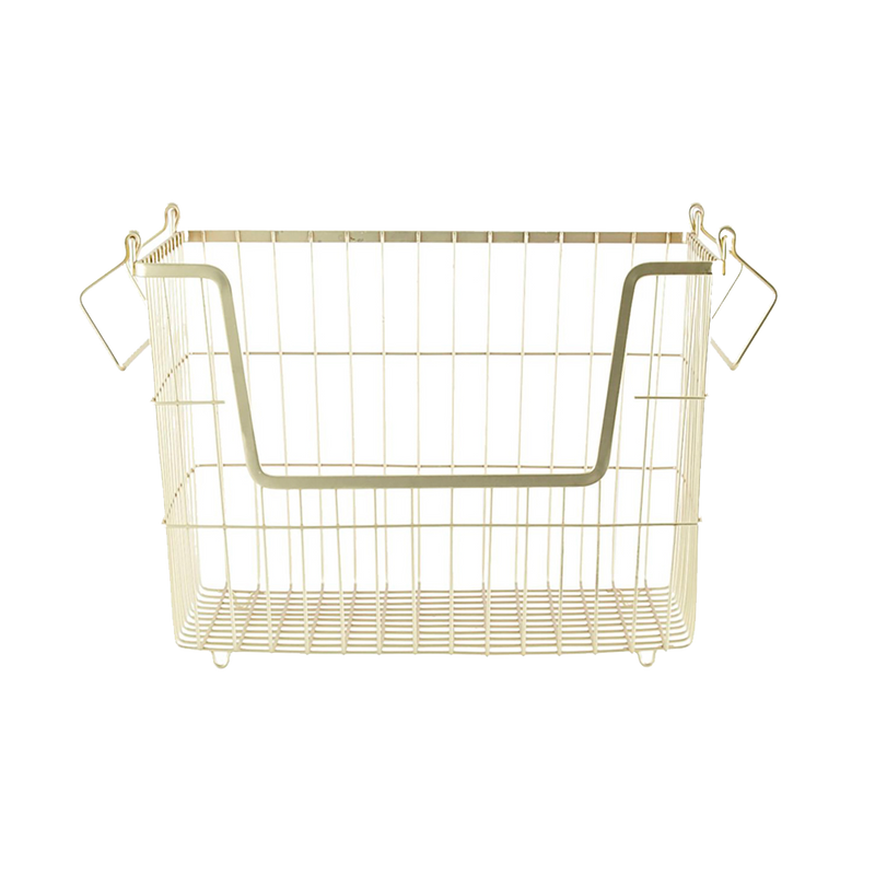 Matte golden basket for storing socks and underwear