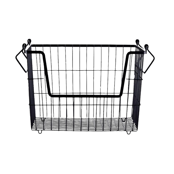 Matte black basket for storing socks and underwear