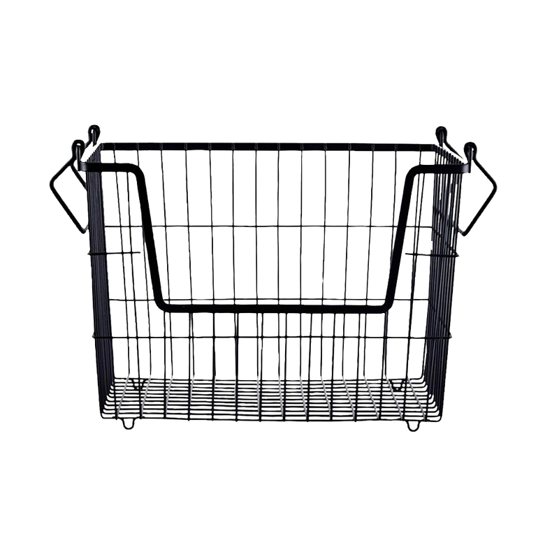 Matte black basket for storing socks and underwear