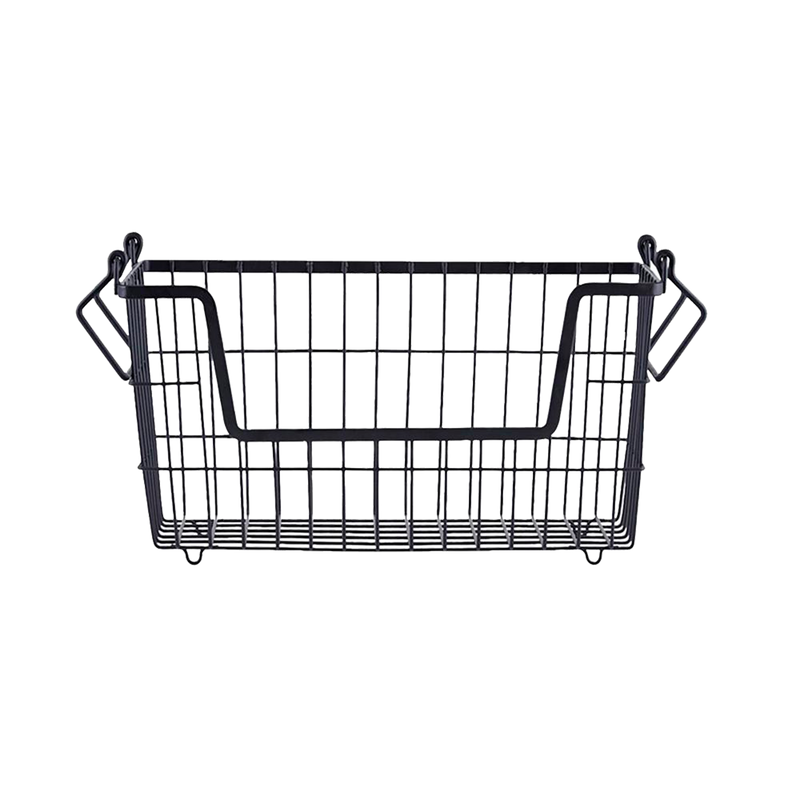 Basket in matte black for storage of underwear and socks