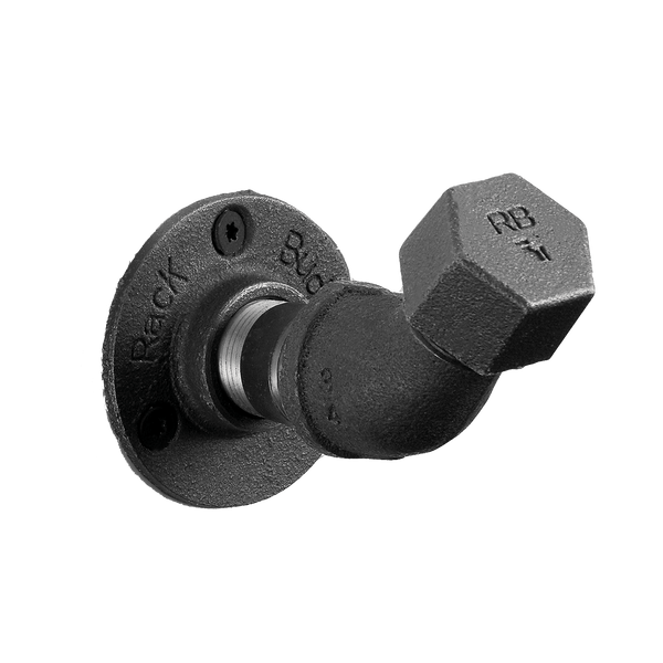 Original Paw - Kleiderhaken aus schwarzem Metall mit industriellem Design zur platzsparenden Wandmontage