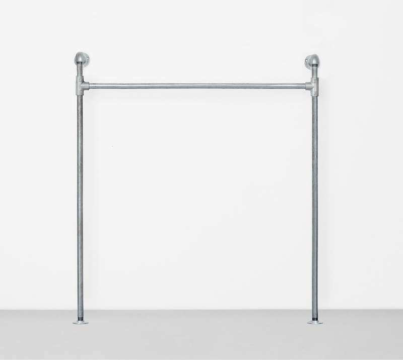 RackBuddy clothes rack in silver with adjustable height