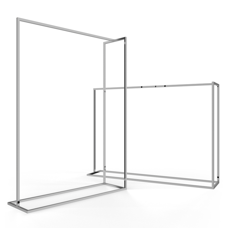 Frame rackbuddy x sls frame - chroom kledingrek vierkant bodem