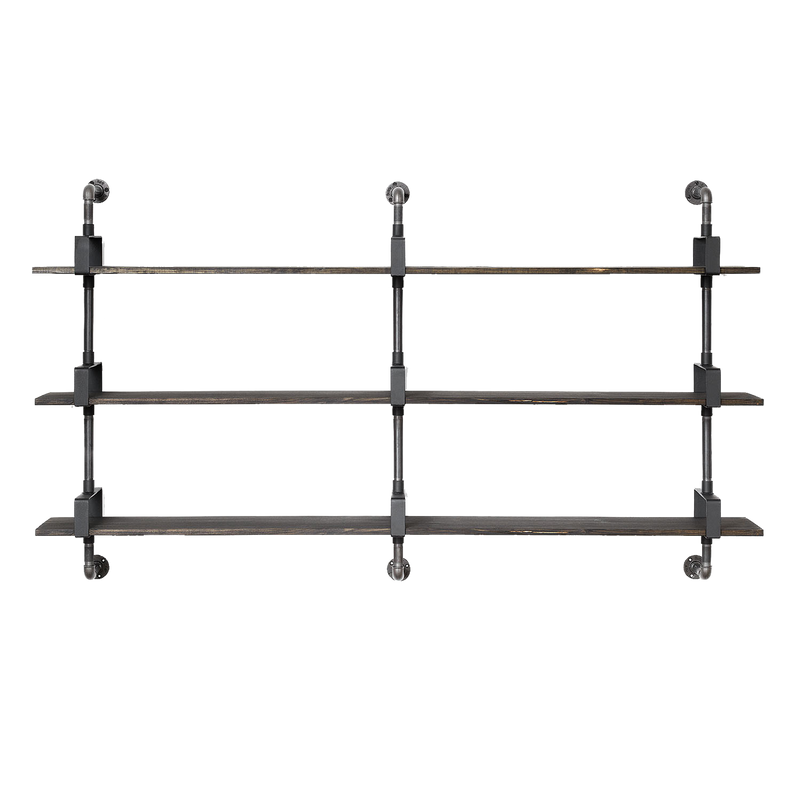 RackBuddy Shelfie - modular shelving system with 3 supports and three shelves